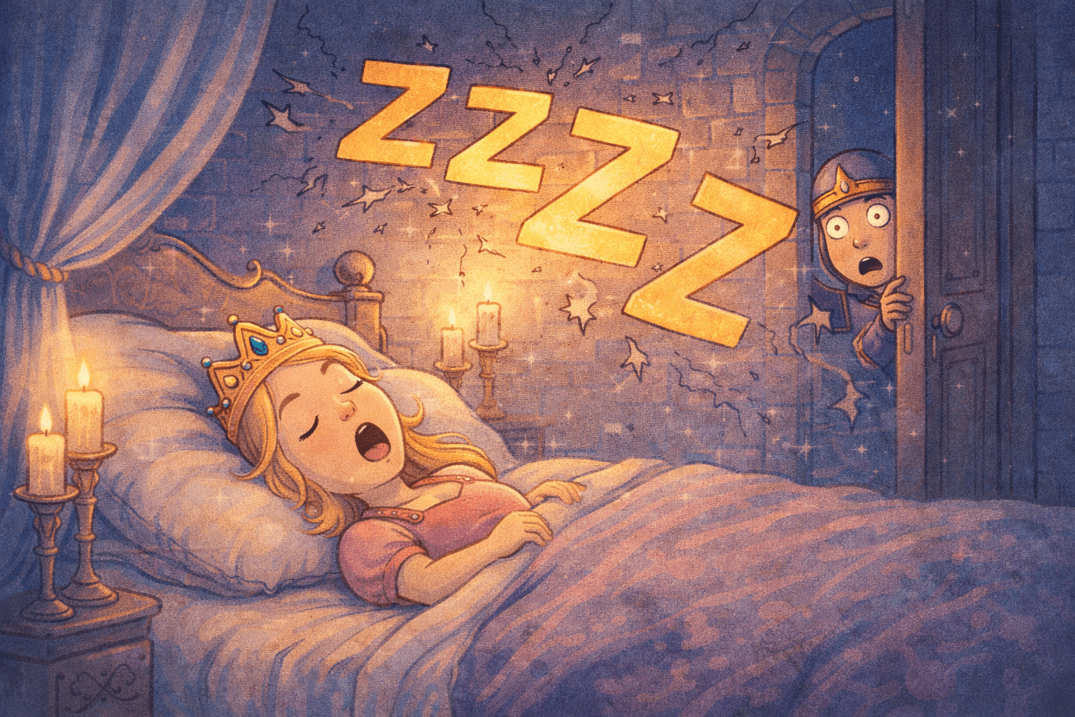 A princess fast asleep